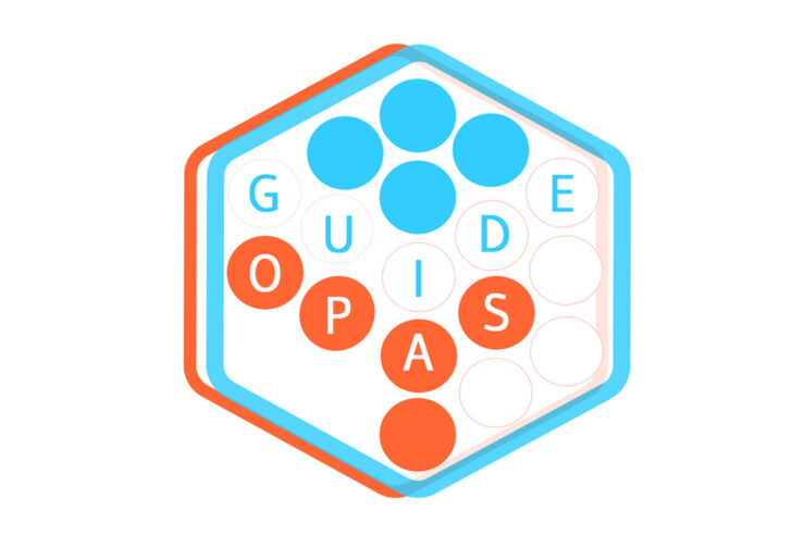 Tiedonhaun oppaiden graafinen logo.
